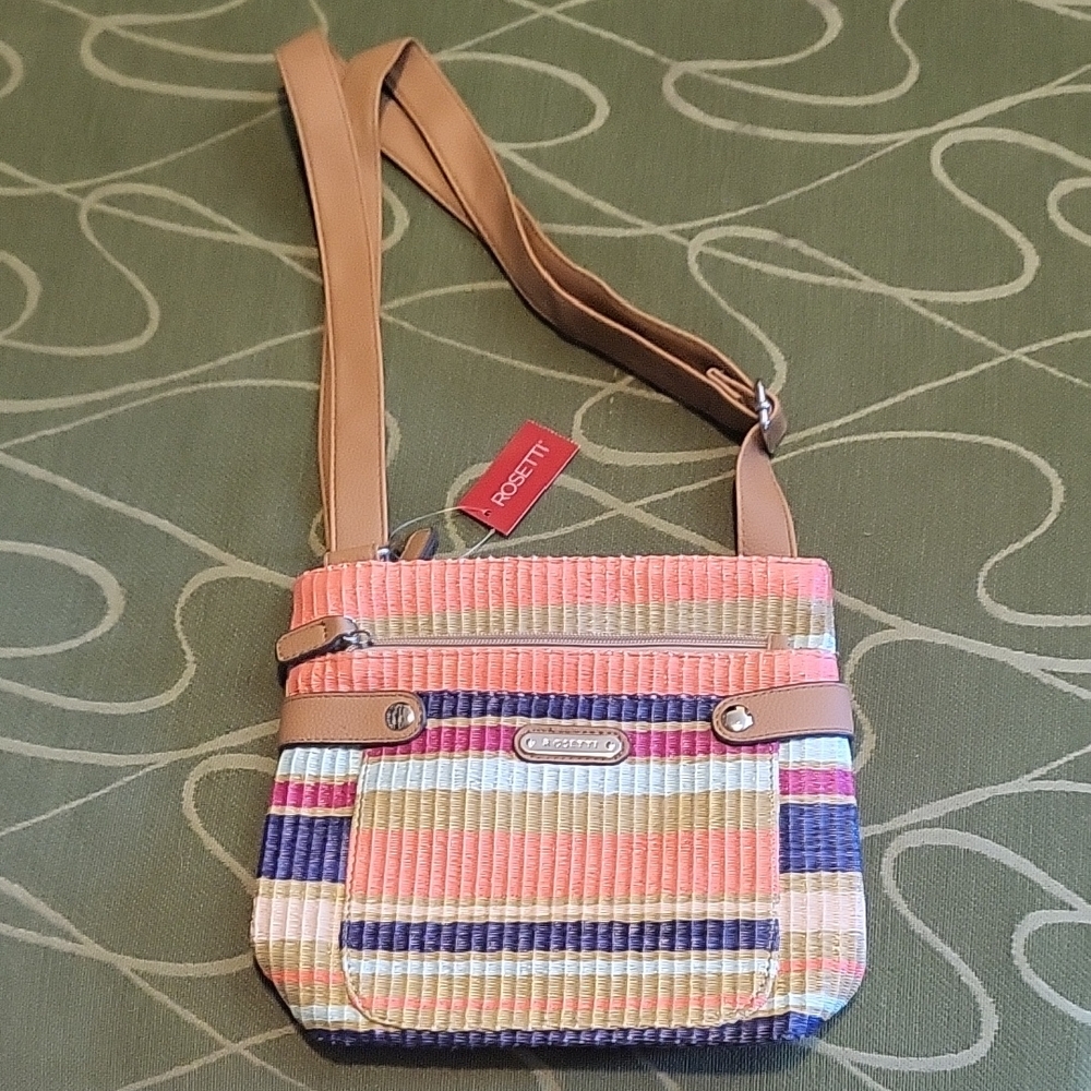 Rosetti Striped Pastel Crossbody Bag NWT
